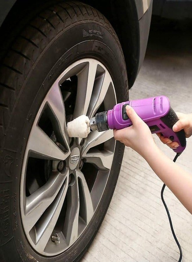 Inditrust مجموعة عجلات تلميع إنديترست، 6 قطع، وسادة تلميع بيضاء، أداة تلميع على شكل عجلة للمعادن والألومنيوم والفولاذ المقاوم للصدأ والمجوهرات والخشب والبلاستيك والسيراميك والزجاج - Image 4